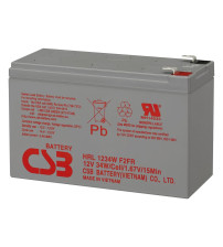 CSB Battery 12V 9AH Long Life / Flame Retardant - Model : HRL1234WF2FR