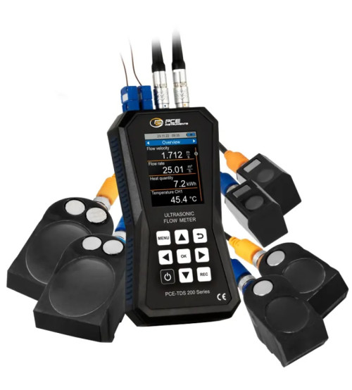 PCE-TDS 200 SML: Portable Ultrasonic Flow Meter with multiple sensors